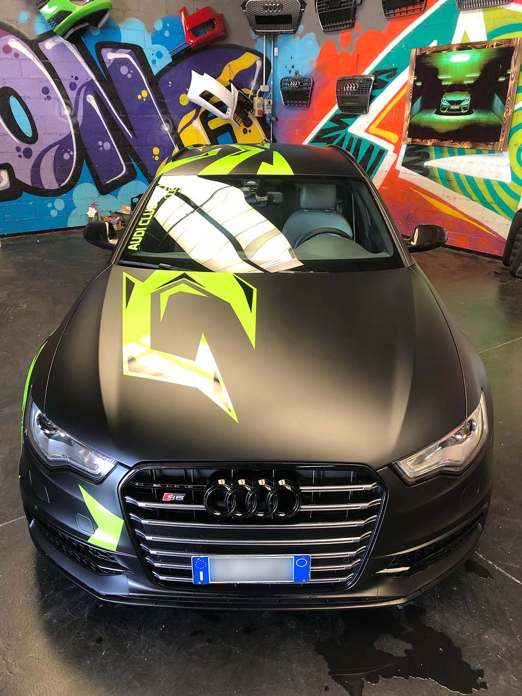 Wrap Audi A6 nero / verde – Wrap Boyz