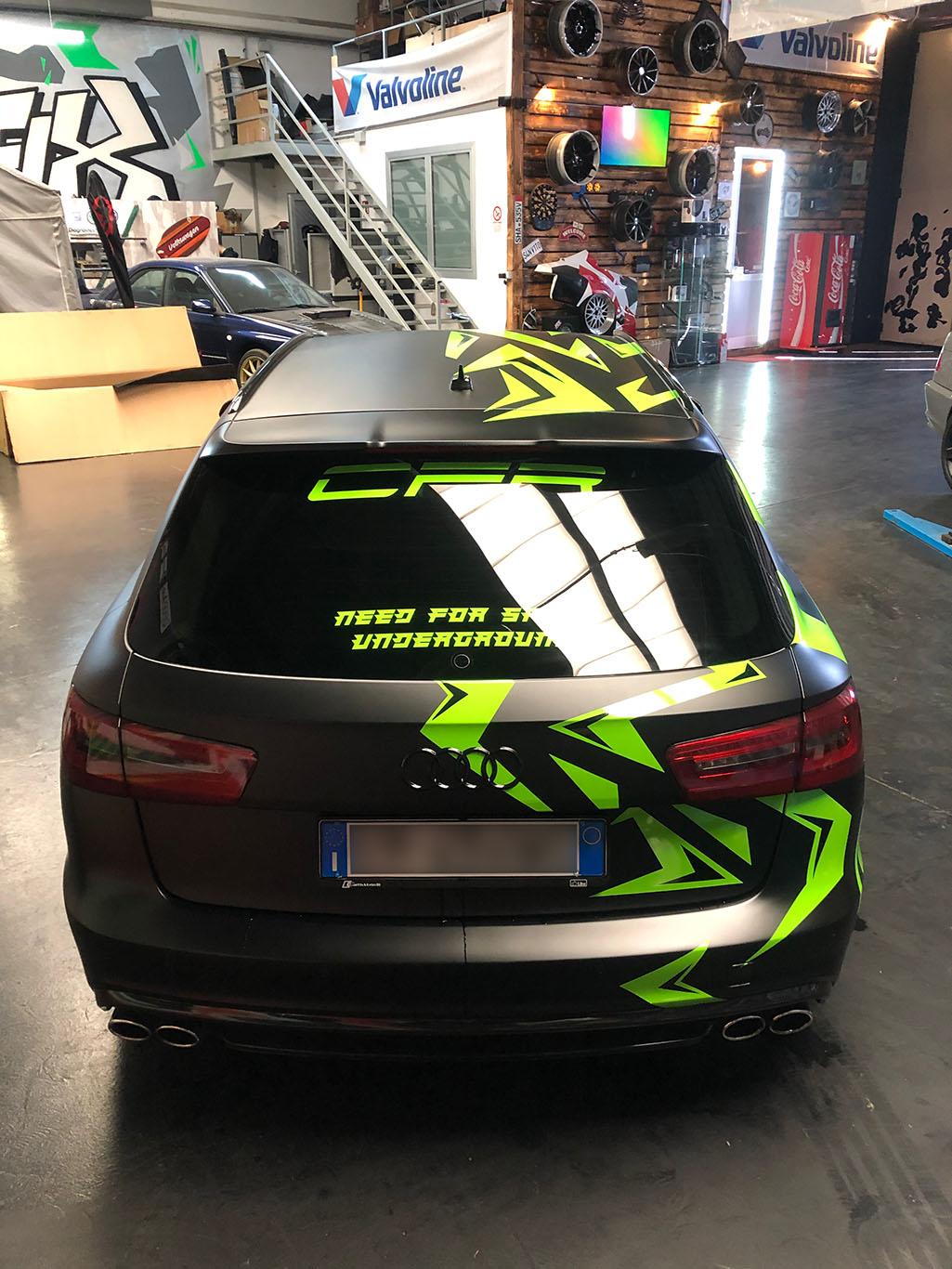 Wrap Audi A6 nero / verde – Wrap Boyz